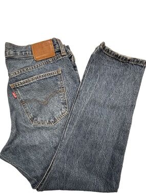 Levi's Premium Middy Straight Leg Jeans Wash Idle Time W32 L29 Mid Rise